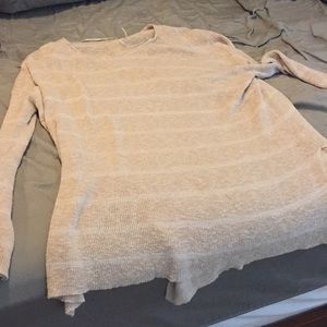 Oversized striped knit sweater